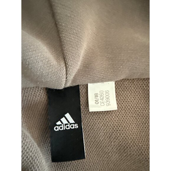 Adidas Hooded Full-Zip Sweatshirt Jacket Gray Size L - Picture 4 of 6